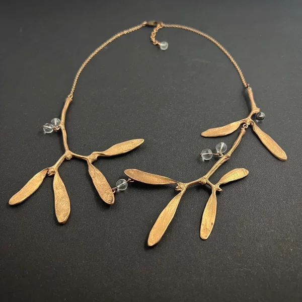 COLLIER GUI & PERLES EN CRISTAL DE ROCHE