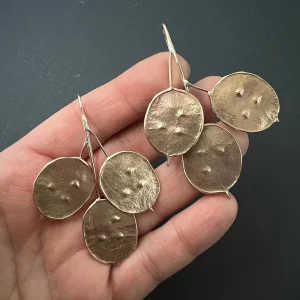 Boucles d’oreilles berceuses Lunaria annua – Image 3