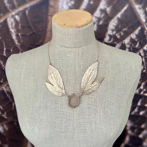 COLLIER PAEONIA & QUARTZ FUMÉ – Image 3