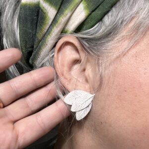 SALVIA OFFICINALIS - clous d'oreilles sauge en argent 925 – Image 2