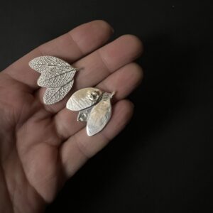SALVIA OFFICINALIS - clous d'oreilles sauge en argent 925 – Image 4