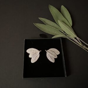 SALVIA OFFICINALIS - clous d'oreilles sauge en argent 925 – Image 3